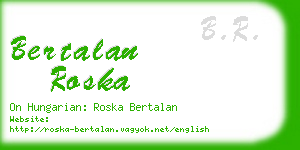 bertalan roska business card